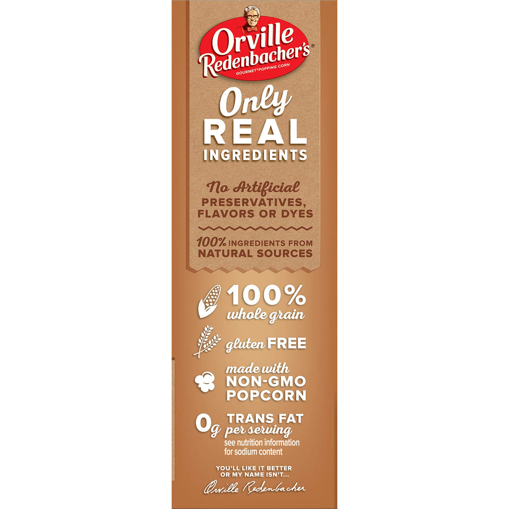 Orville Redenbacher's Naturals Simply Salted popcorn packaging front, six bags for convenience.