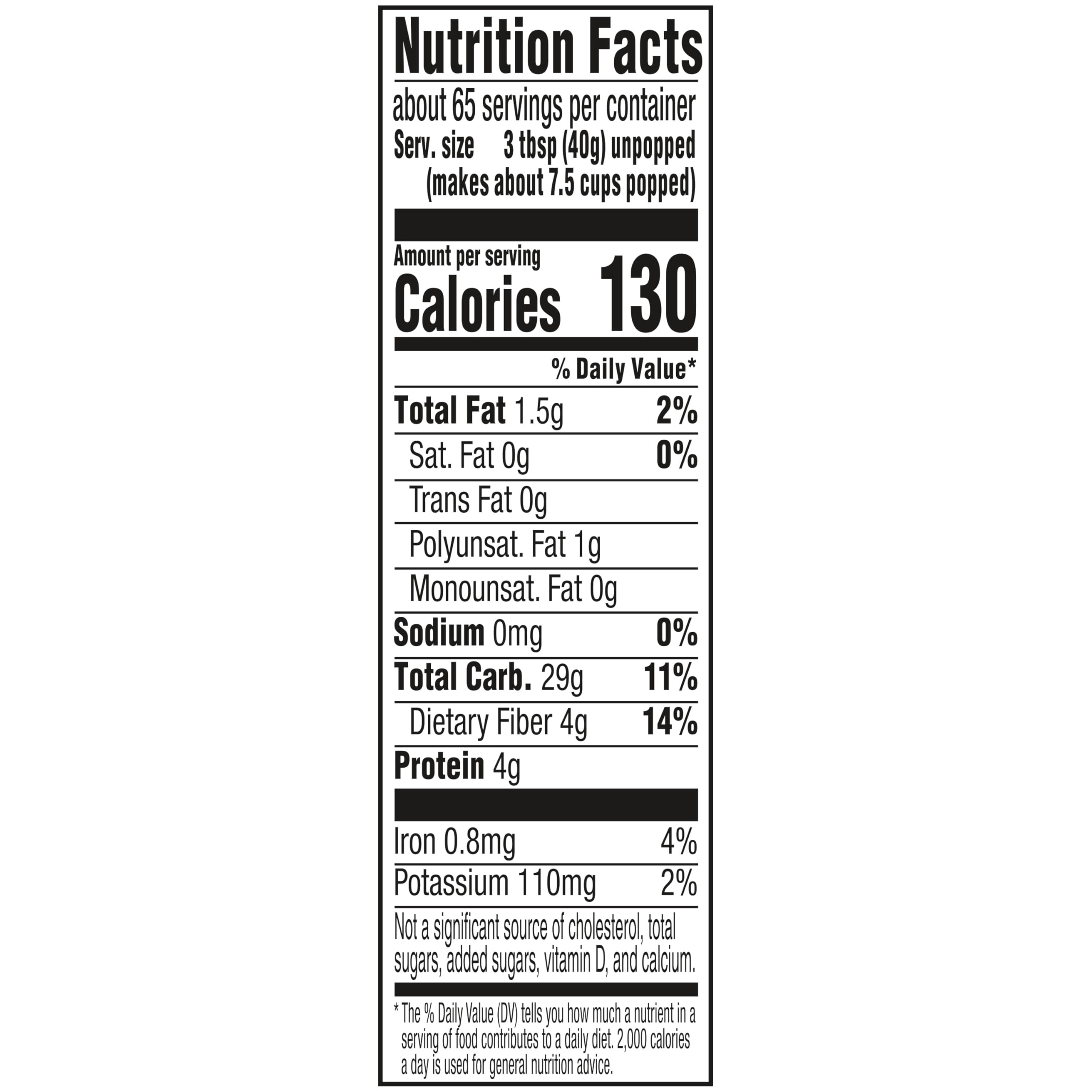 Non-GMO verification badge on Orville Redenbacher's kernel packaging.