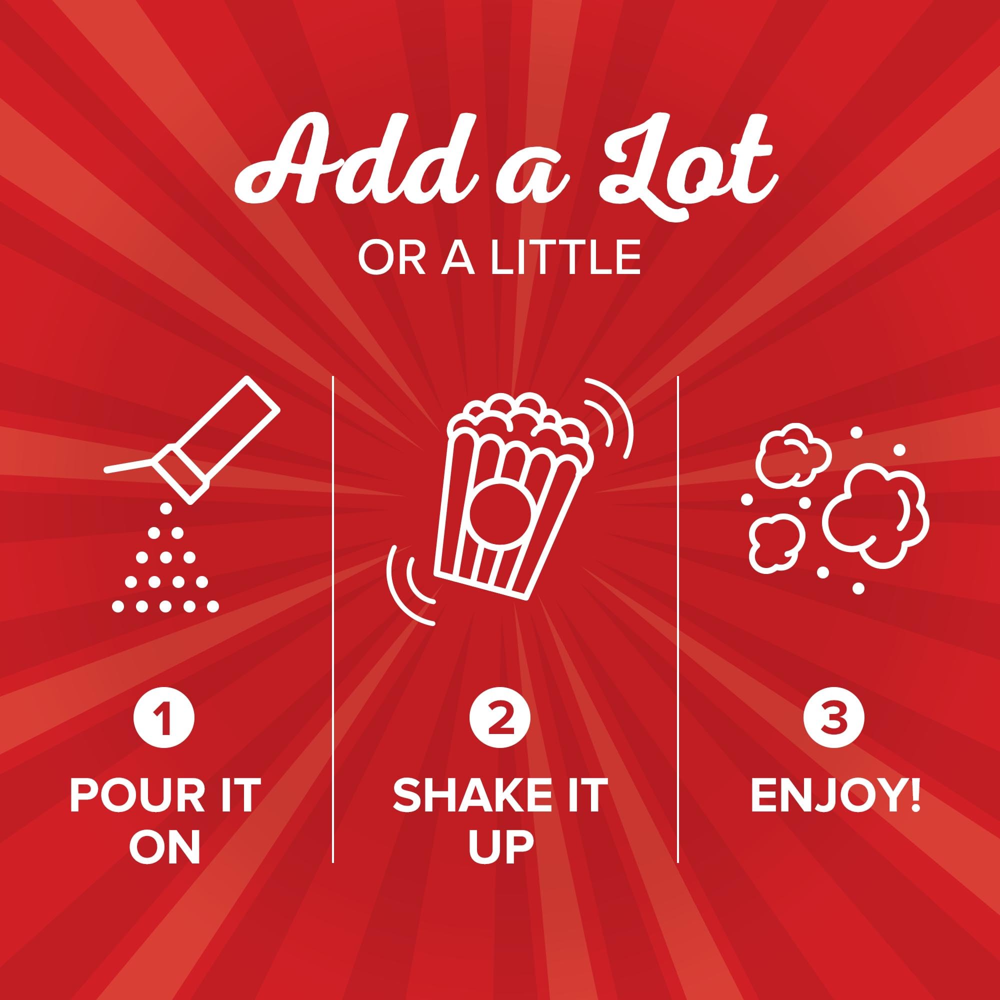 Orville Redenbacher's pantry-ready topping for anytime popcorn cravings.