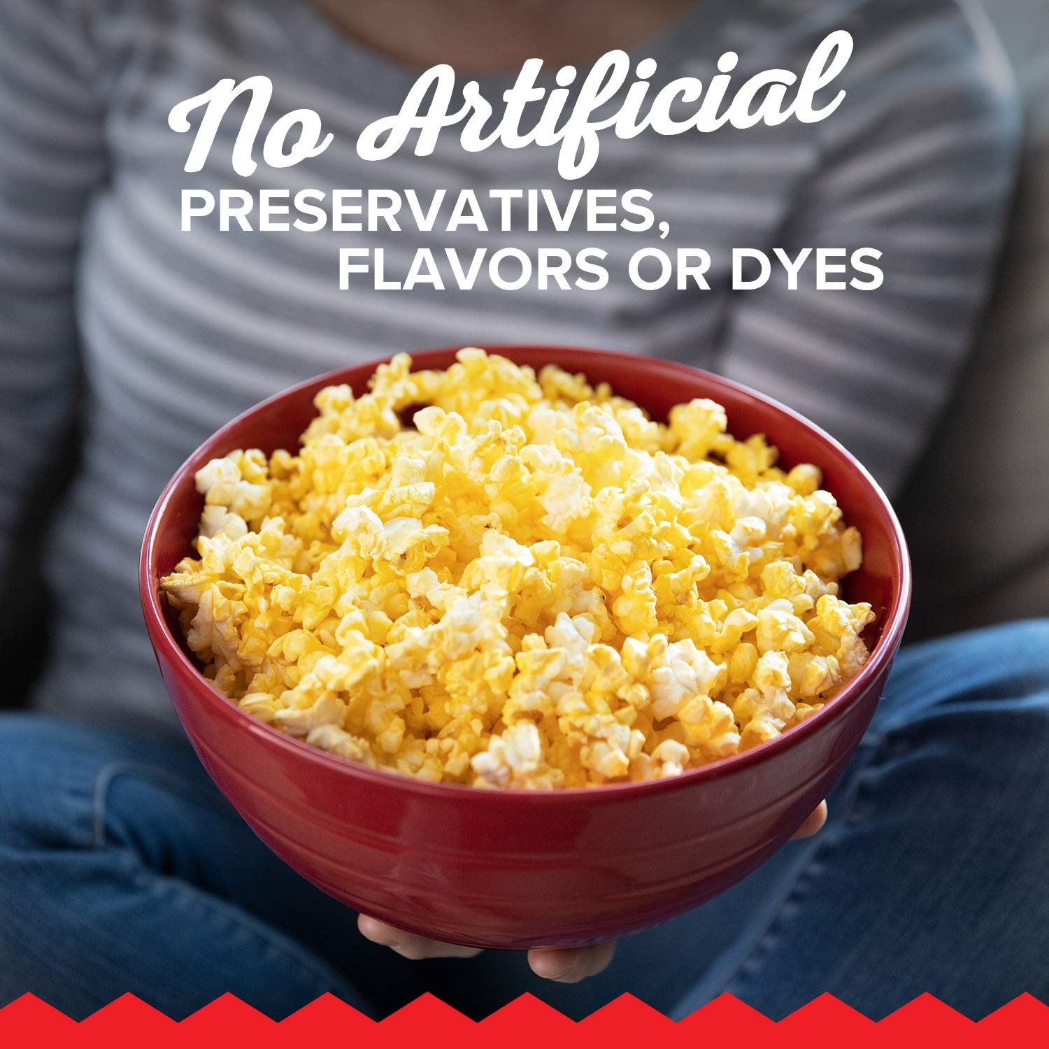 Bowl of Orville Redenbacher's popcorn perfect for sharing during gatherings.