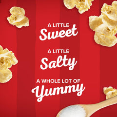 Serving bowl with freshly popped Orville Redenbacher's popcorn.