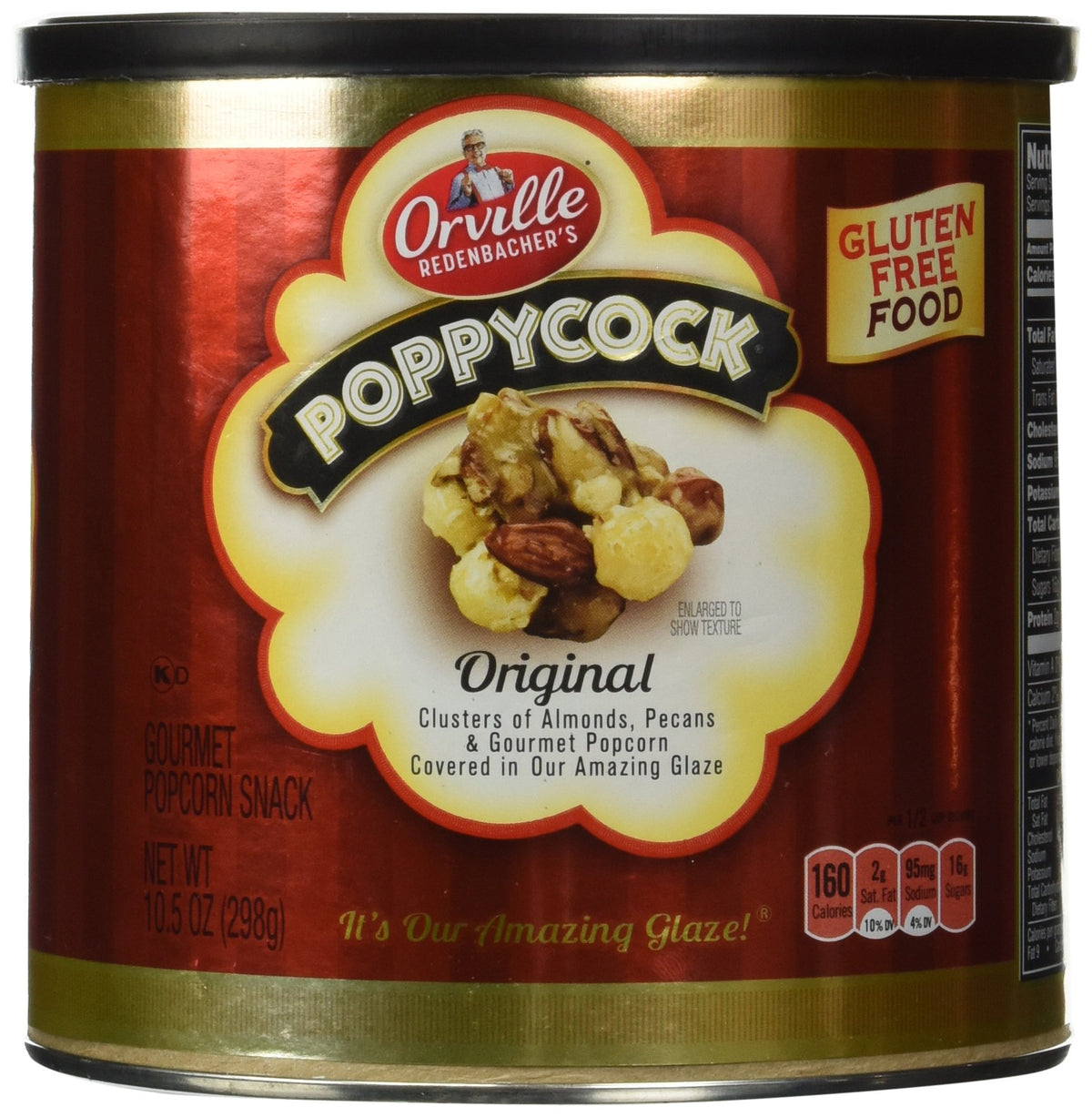 Orville Redenbacher's Poppycock Original box front, premium snack ready for sharing