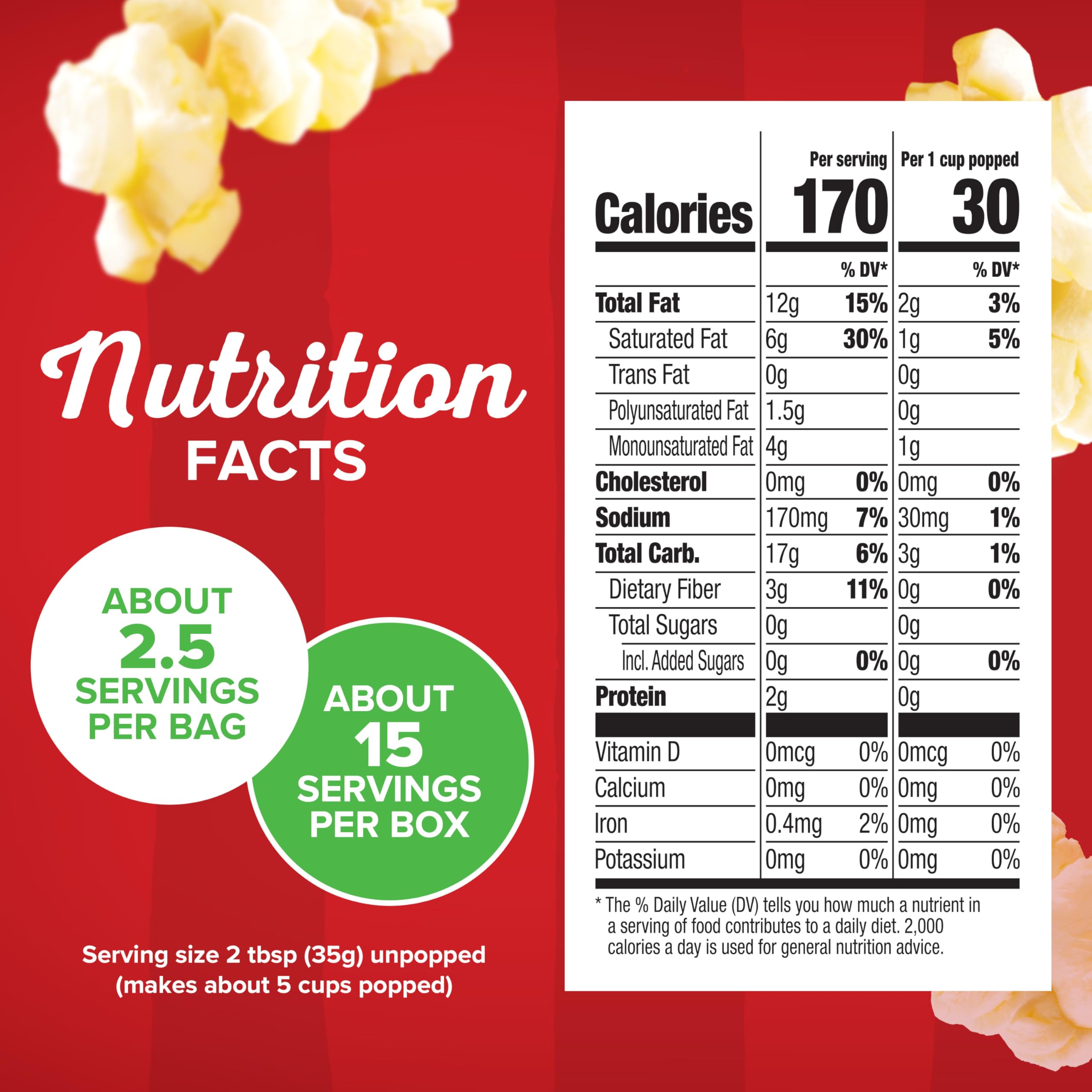 Orville Redenbacher's reduced-sodium popcorn bags close-up, perfect for quick movie-night snacking.