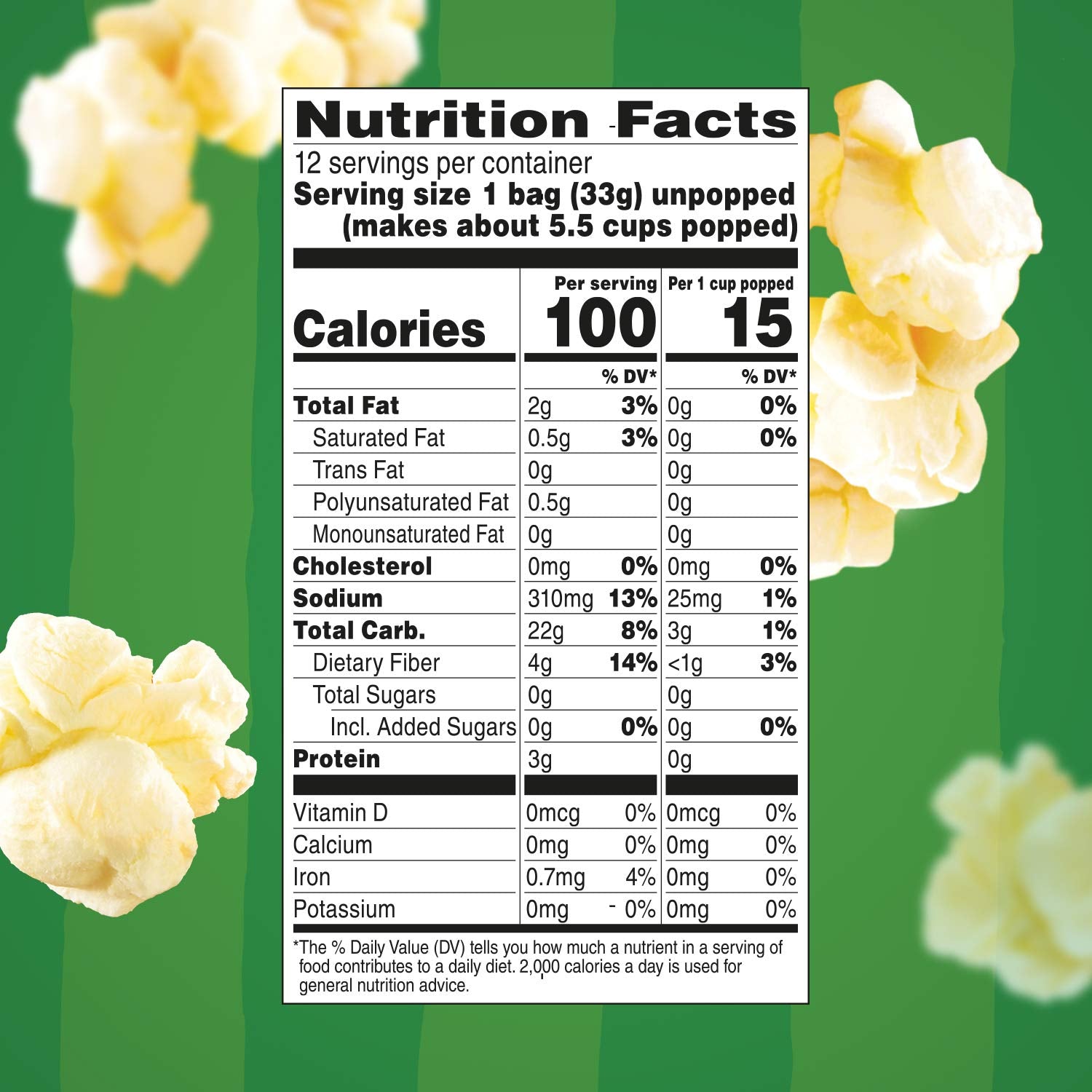 Orville Redenbacher's Smart Pop! Butter microwave bag ready in minutes for fresh popcorn.