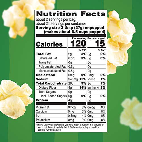 Orville Redenbacher's SmartPop Butter Popcorn pack on table—shared snack option