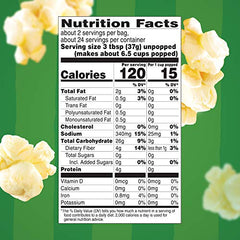 Orville Redenbacher's SmartPop Butter Popcorn pack on table—shared snack option