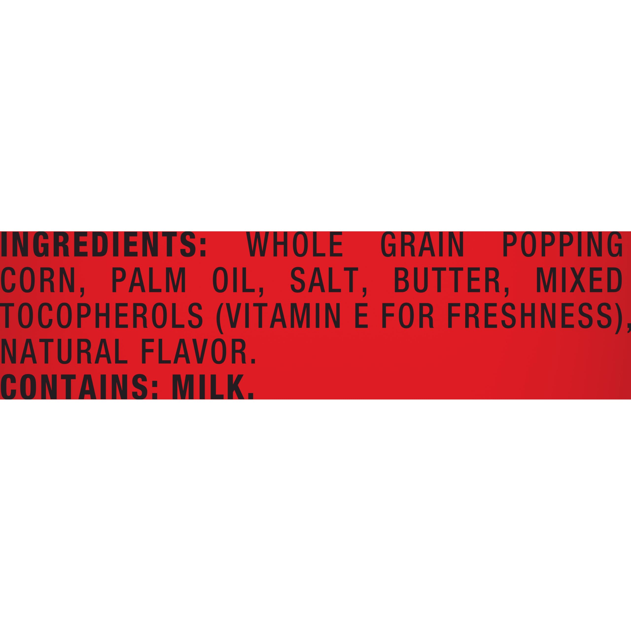 Orville Redenbacher's kernel closeup highlights white corn quality.