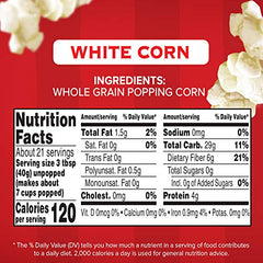 Orville Redenbacher's white gourmet kernels close-up showing quality and texture