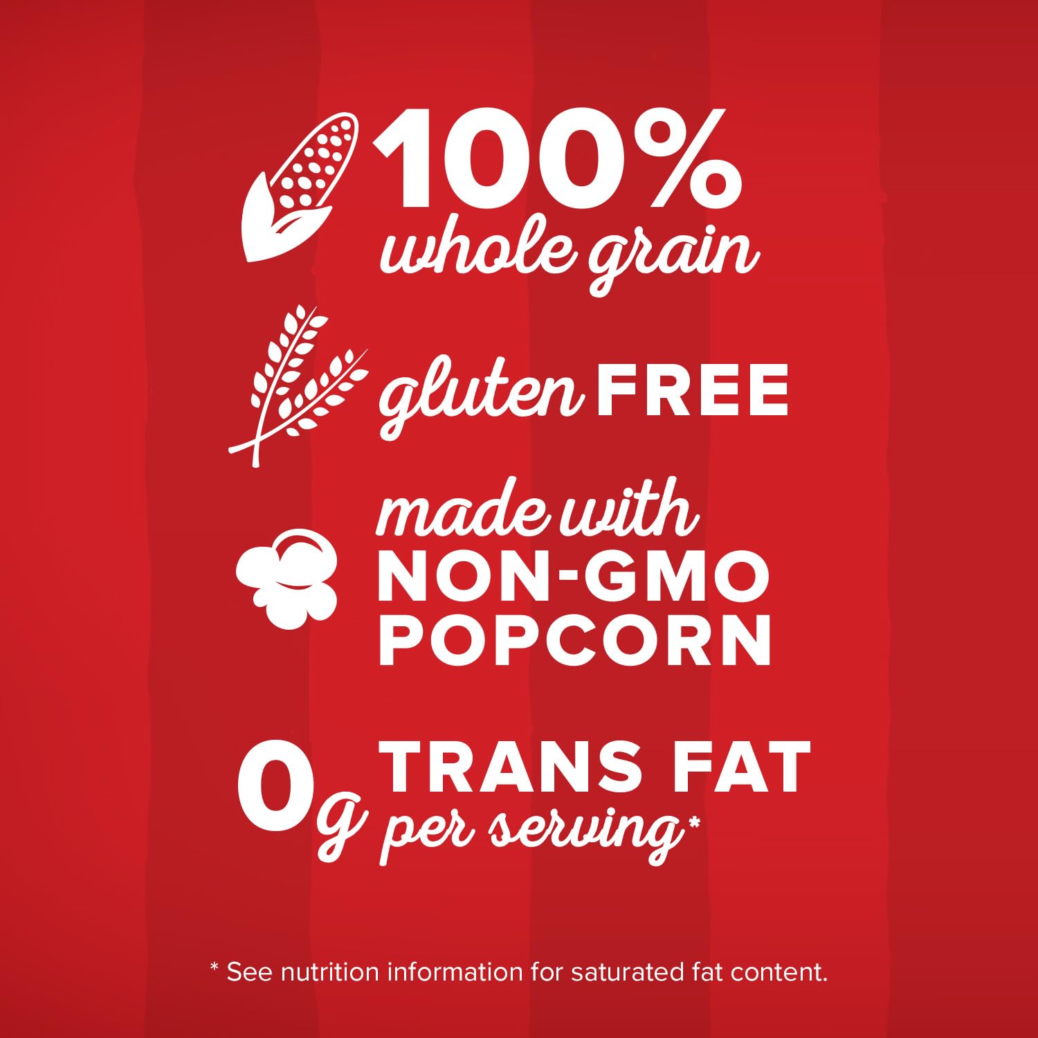Orville Redenbacher's white kernels pop tender and crispy for toppings.