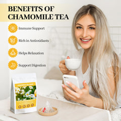 Oryvox dried chamomile flowers provide soothing floral aroma.