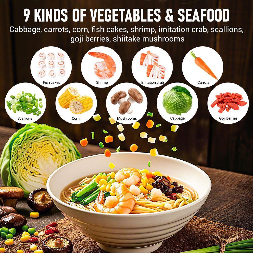 Oryvox dried ramen toppings cabbage-carrots-corn adds colorful texture to soups and meals