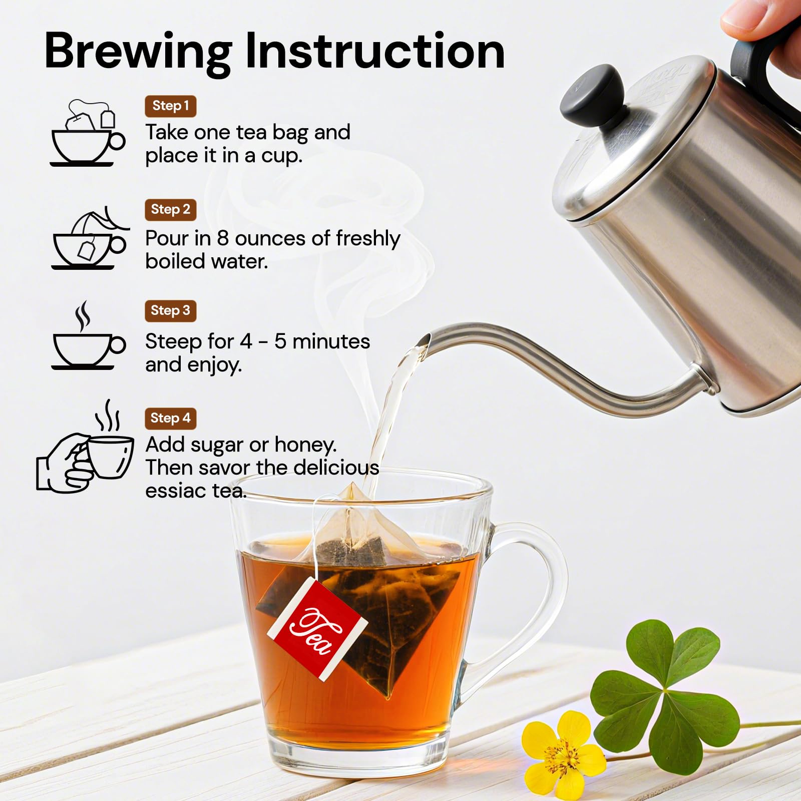 Oryvox Essiac tea rhubarb root earthy base and balanced aroma