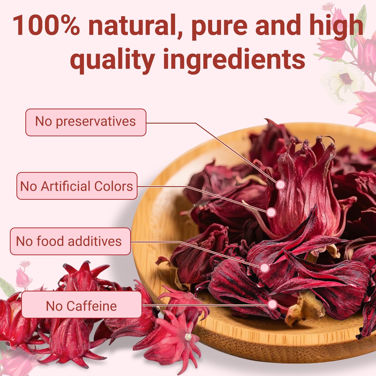 Oryvox Hibiscus Tea Bags inside pack showing plant-based, biodegradable bags for eco-friendly brewing.