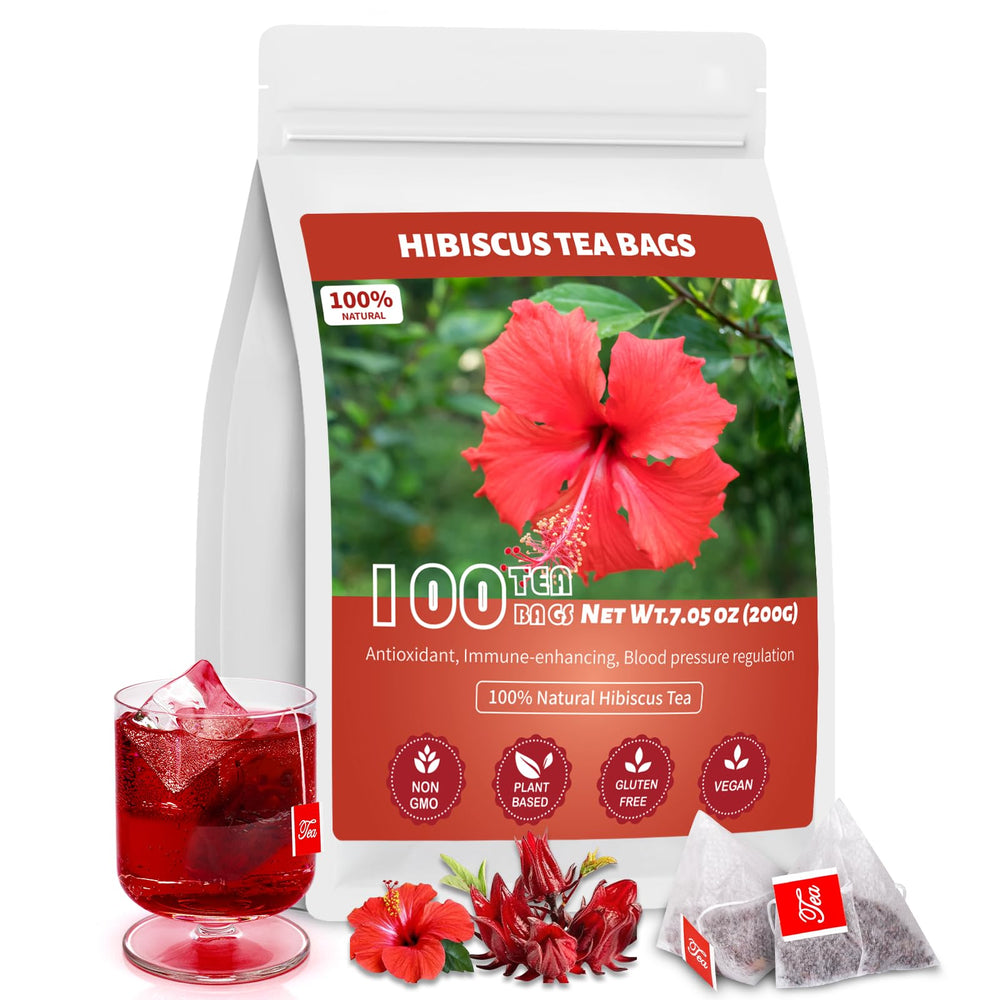 Oryvox hibiscus tea bags pack, caffeine-free and ready for daily tea sessions