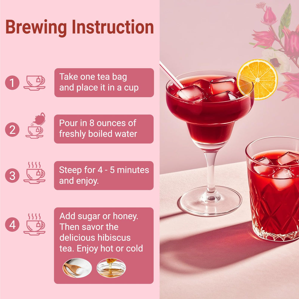 Oryvox hibiscus iced tea in a glass offers a refreshing tangy finish