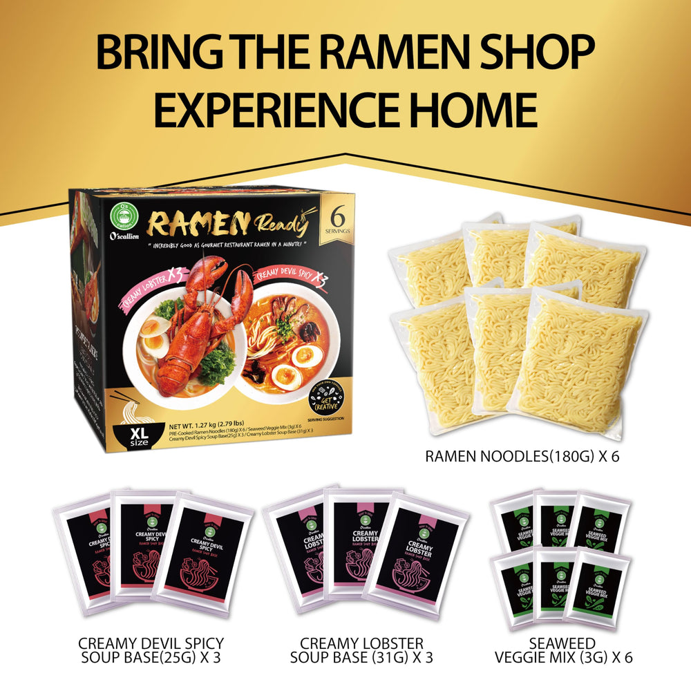 O'scallion ready-to-serve ramen bowl for minimal prep and fast meals.