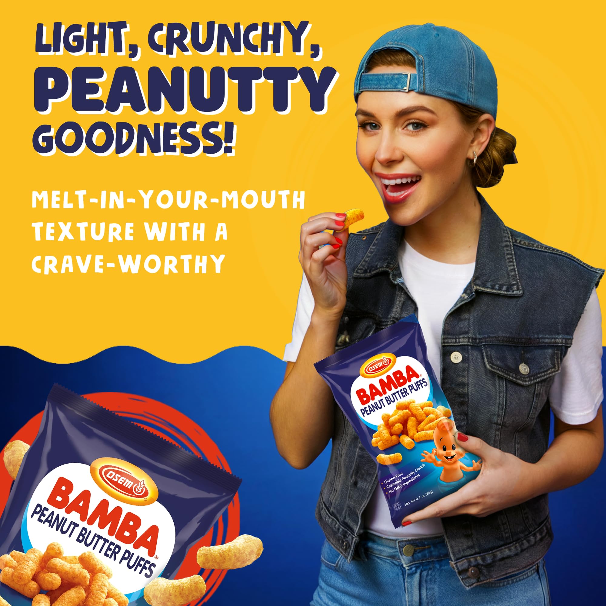 Osem Bamba baby-toddler snack on the go, great for little hands