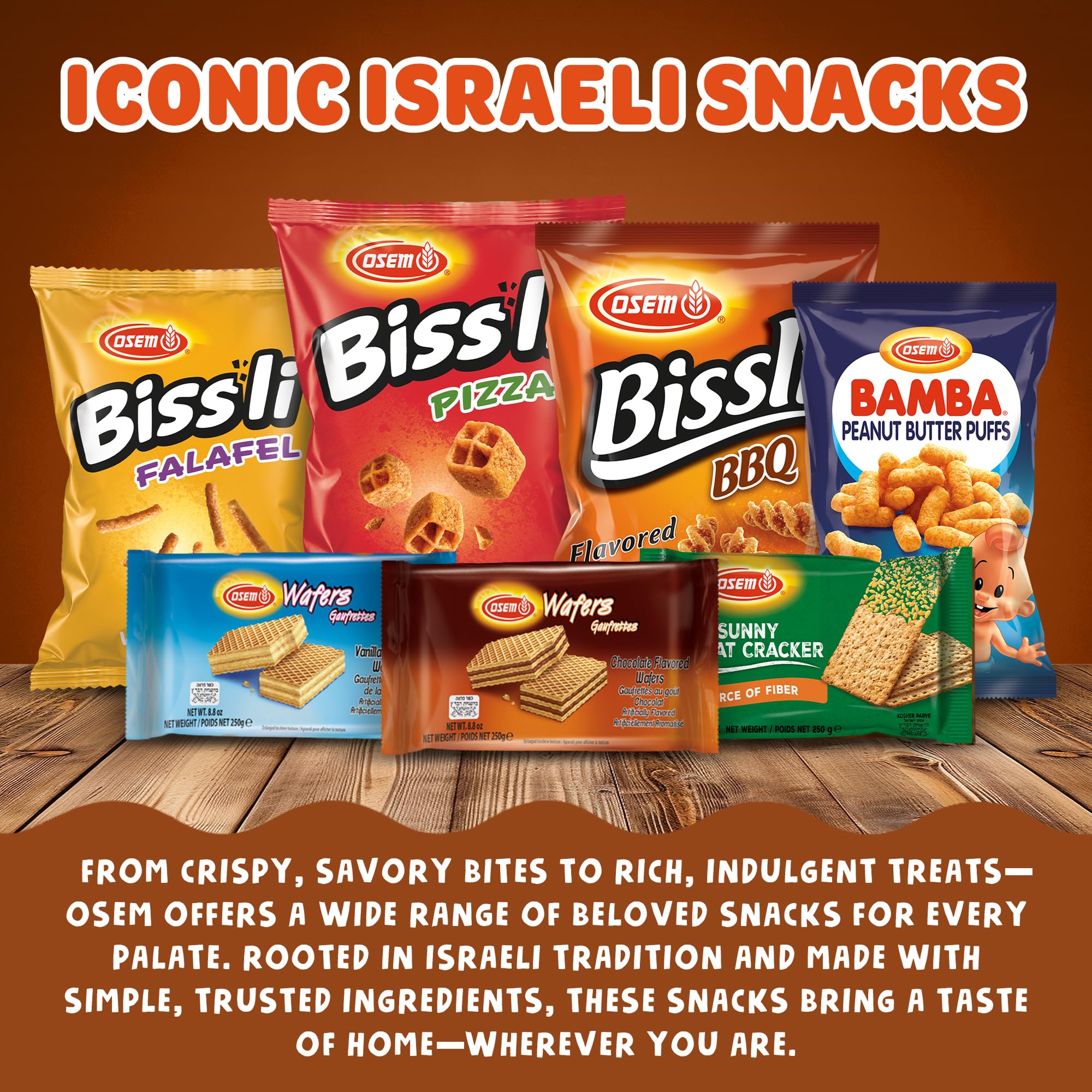 Bissli multi-pack shown for sharing at parties or gatherings.