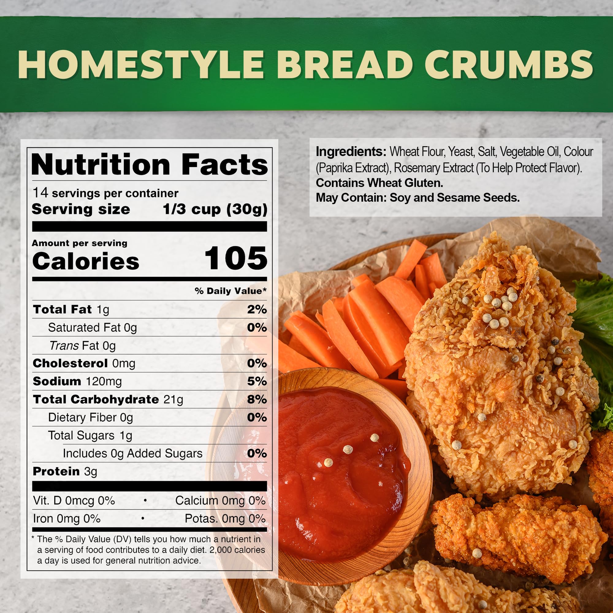 Osem Golden Crisp Bread Crumbs shaker-top jar ideal for quick seasoned crusts.