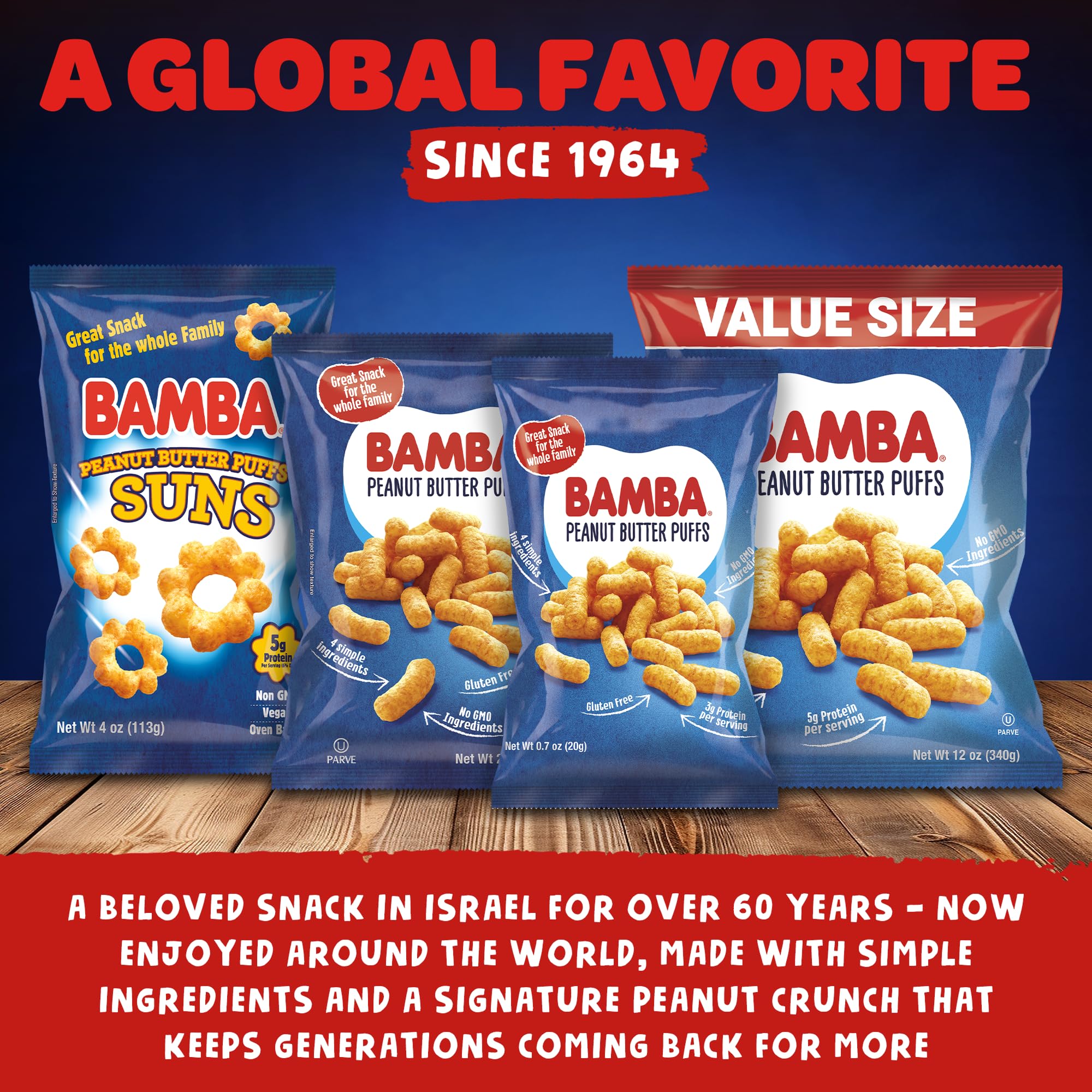 Osem Gratify Bamba family display emphasizing shared snack time