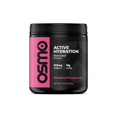 Osmo Active Hydration front tub blueberry showing clean packaging and servings benefit