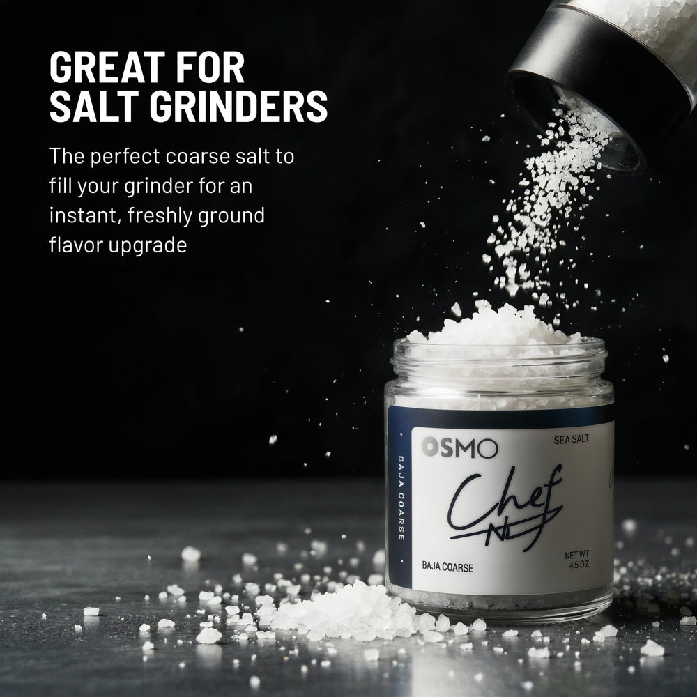 Osmo Baja sprinkled on grilled steak adding crunchy finishing bite