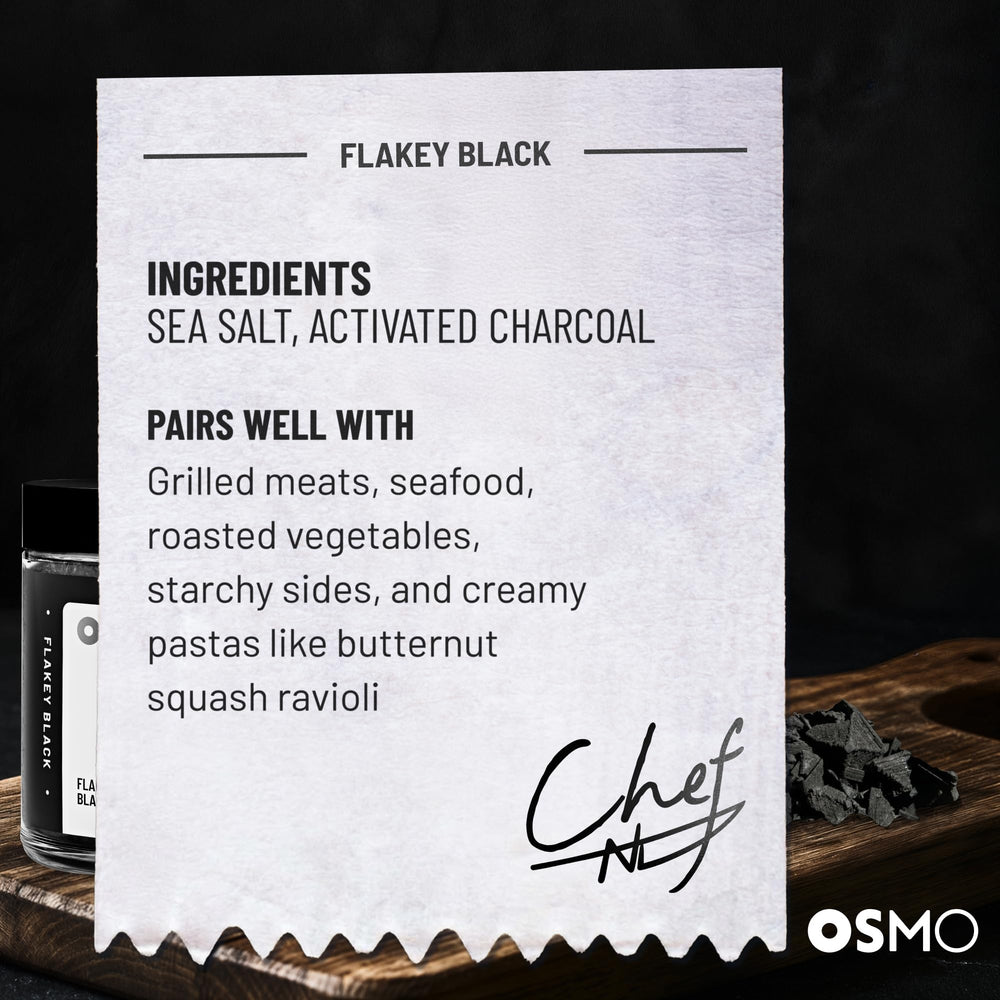 black flakes pouring from osmo jar demonstrating easy finishing application benefit