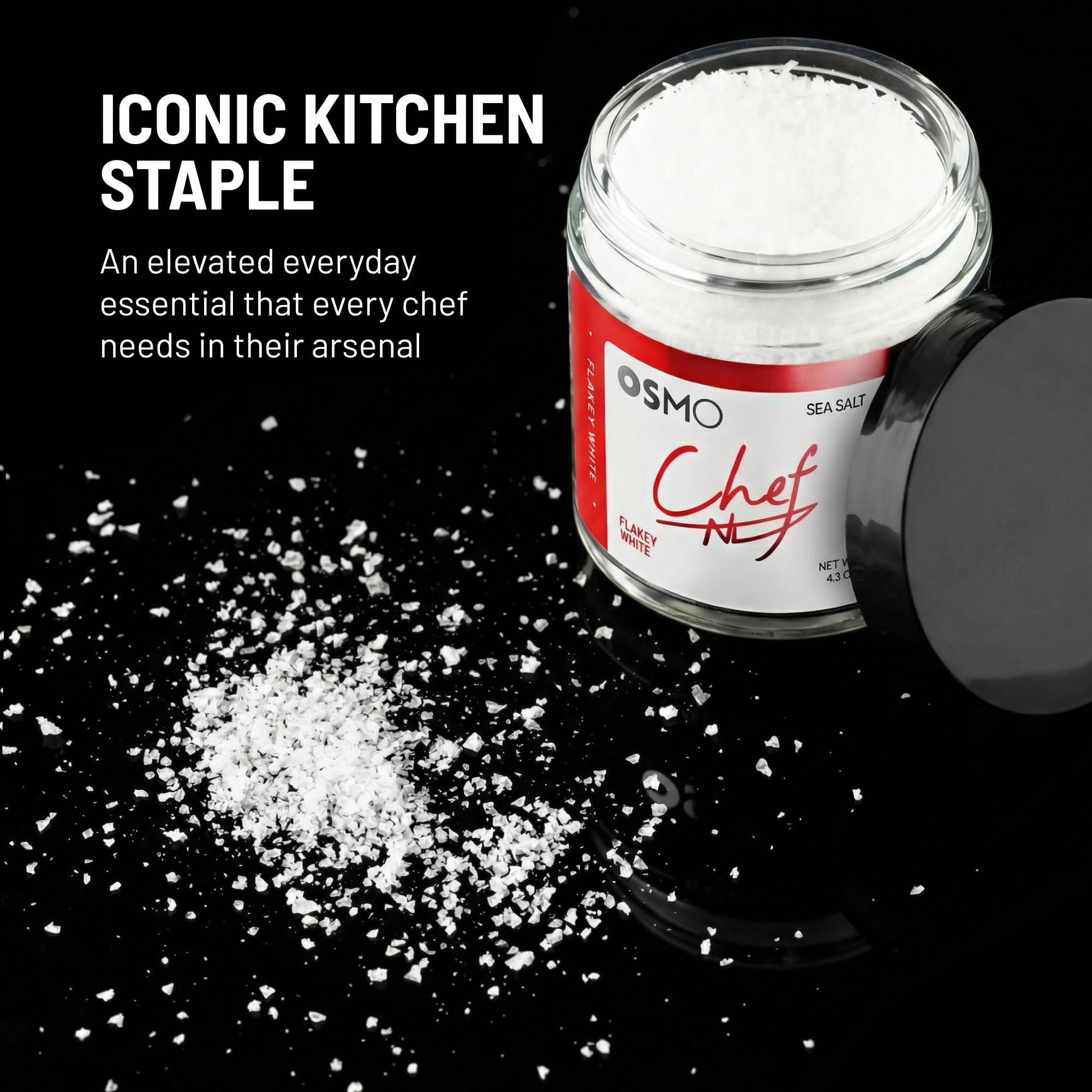 Osmo Flakey White Sea Salt cooking-steam — ideal for soups, stews, and seafood