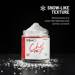 Osmo Flakey White Sea Salt crystal-structure-closeup — pyramid crystals deliver crisp bite and brightness