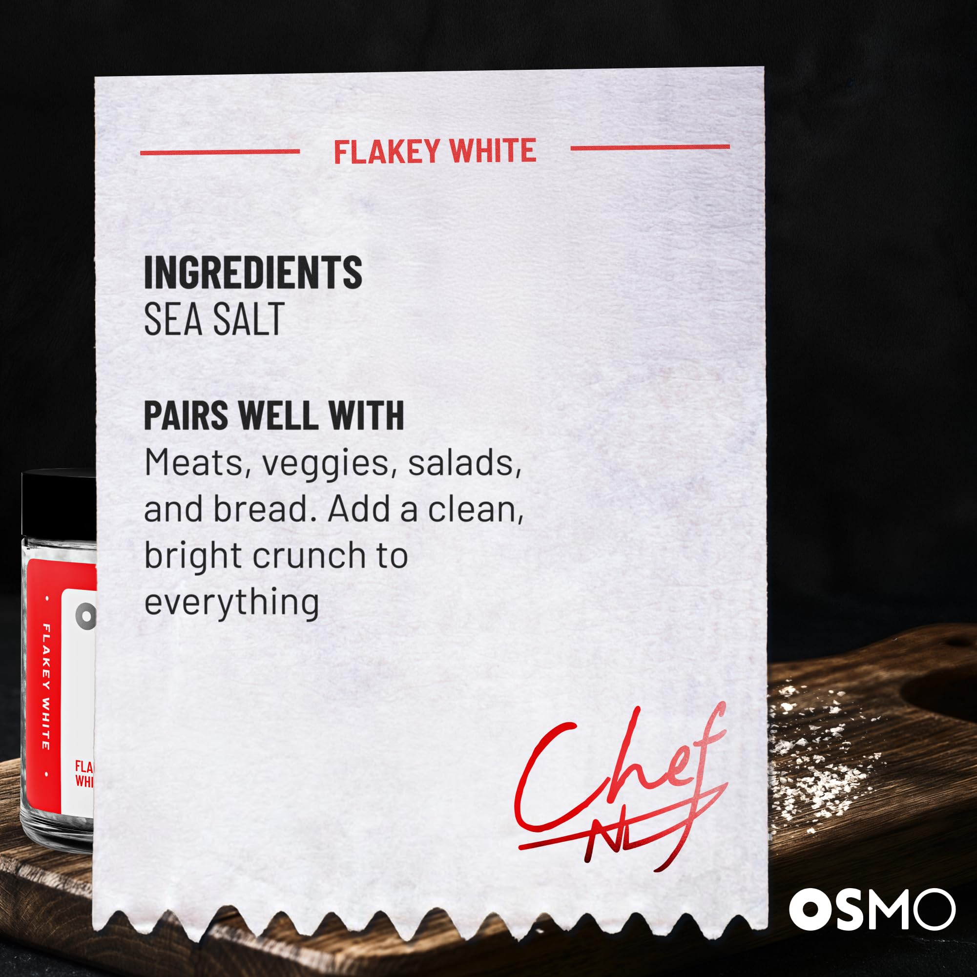 Osmo Flakey White Sea Salt kosher-all-natural — pure salt, without additives