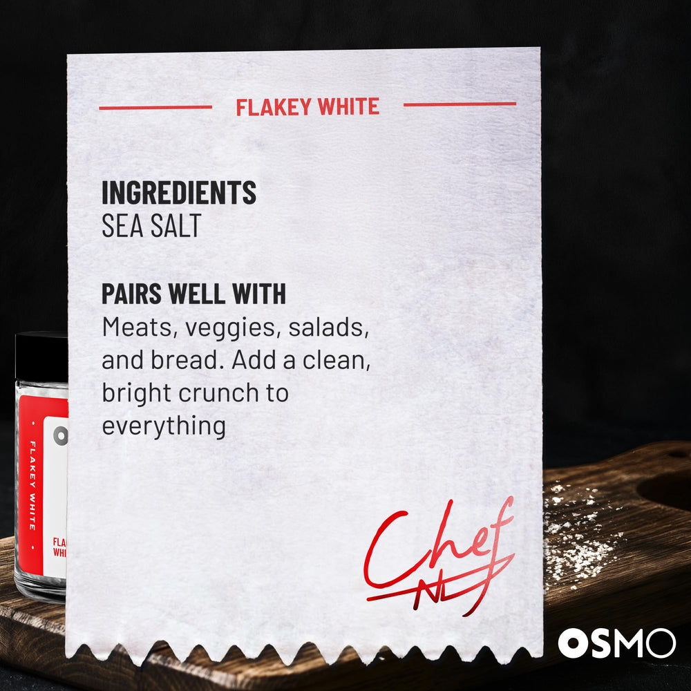 Osmo Flakey White Sea Salt kosher-all-natural — pure salt, without additives