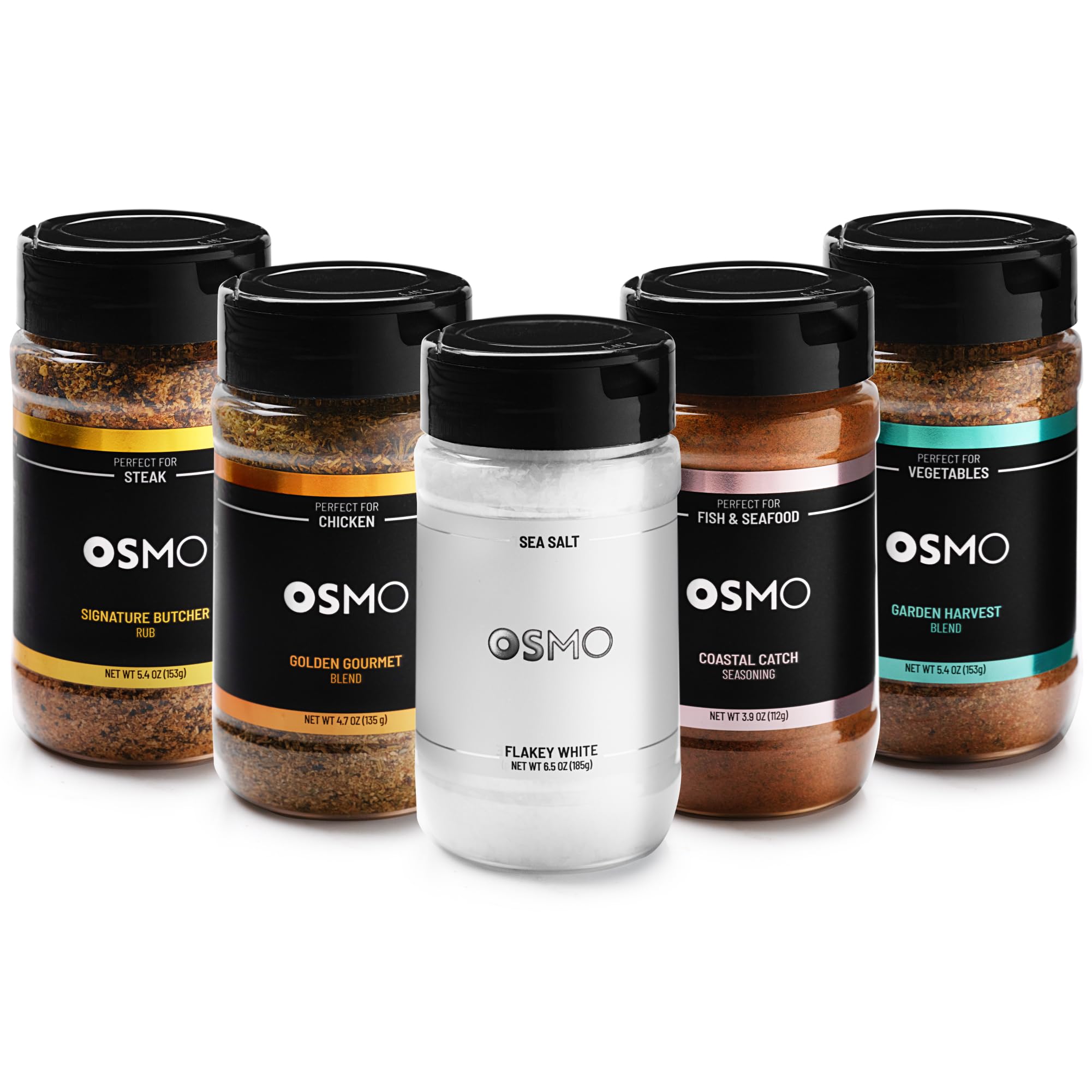 osmo front packaging bundle showing five jars and neat arrangement with clear benefit