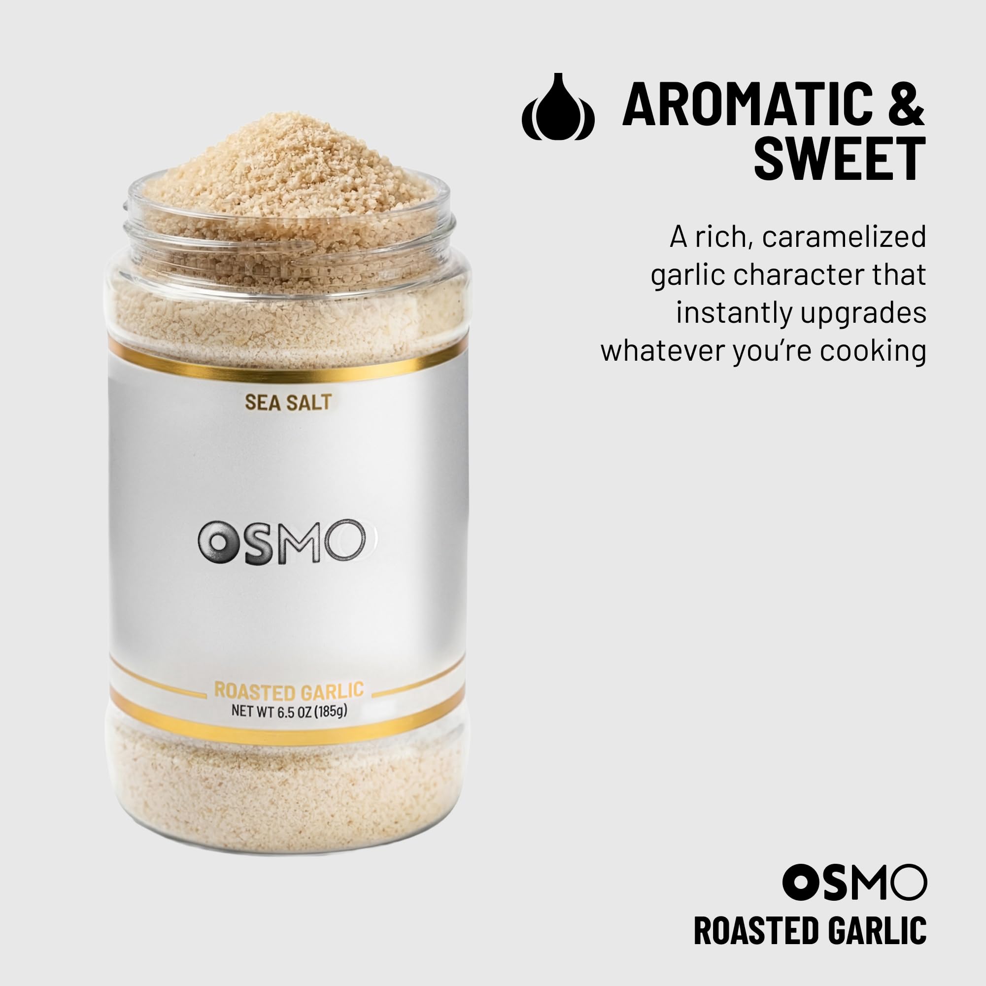 Osmo gourmet blends shown with knife to illustrate jar size