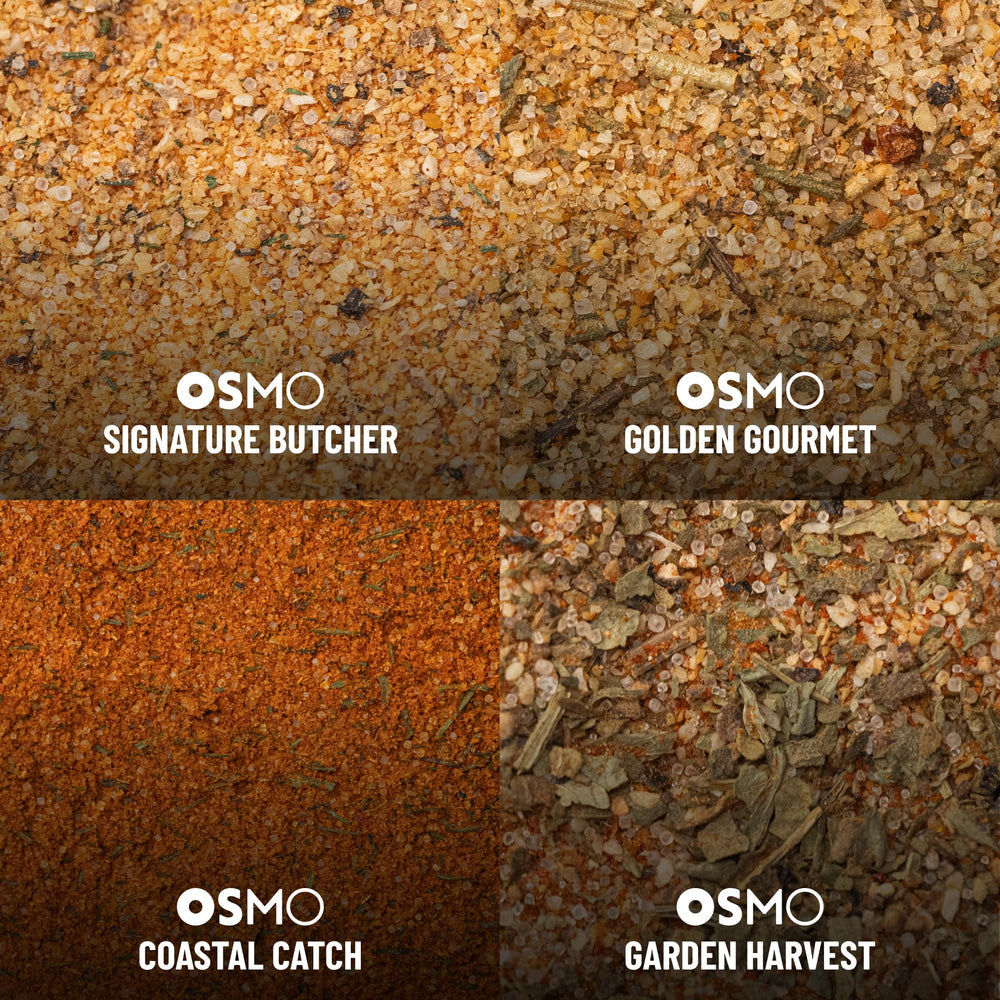 Osmo grilling steak on barbecue with restaurant-quality seasoning.