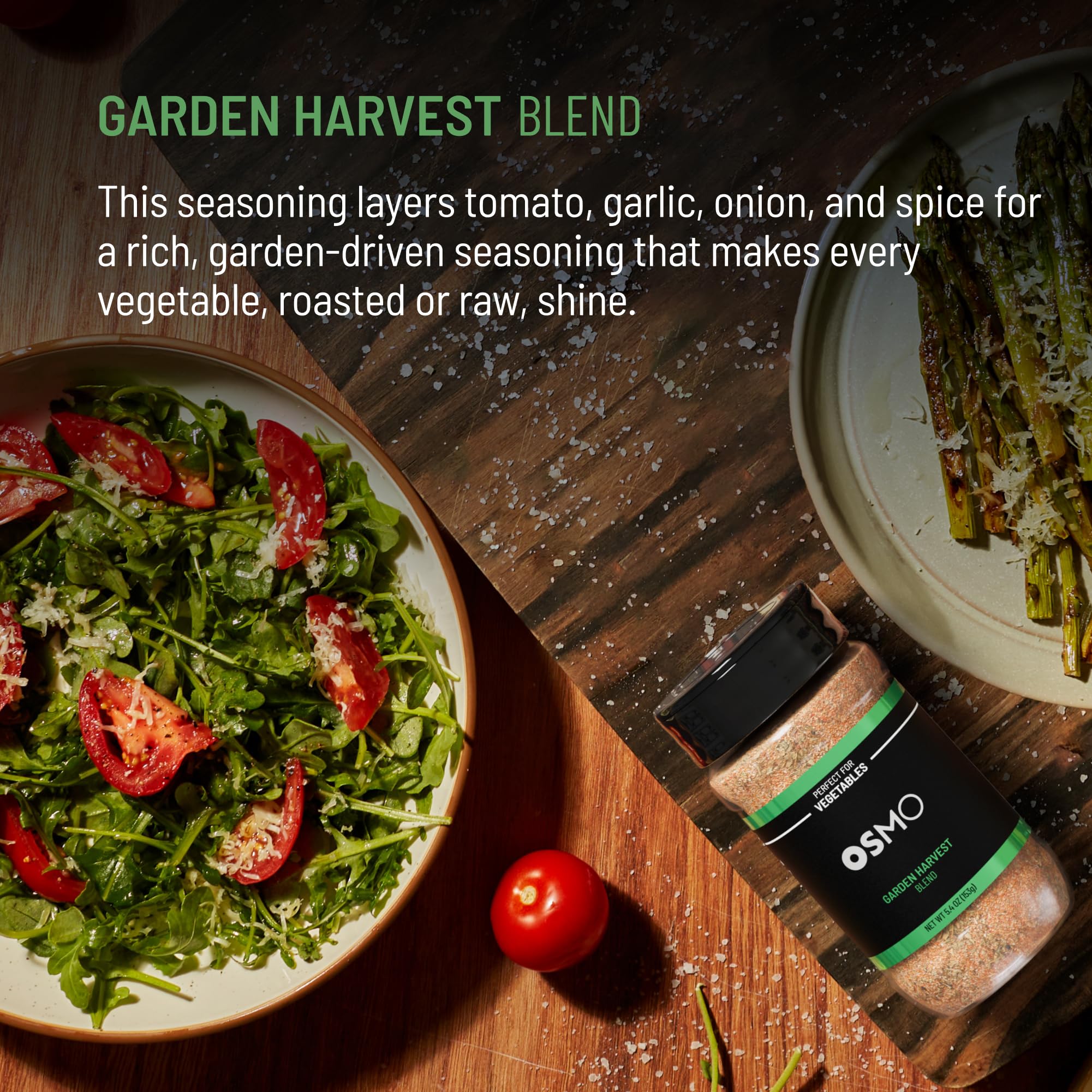 Osmo Four-Pack seasoning jar close-up emphasizes premium spice blends.