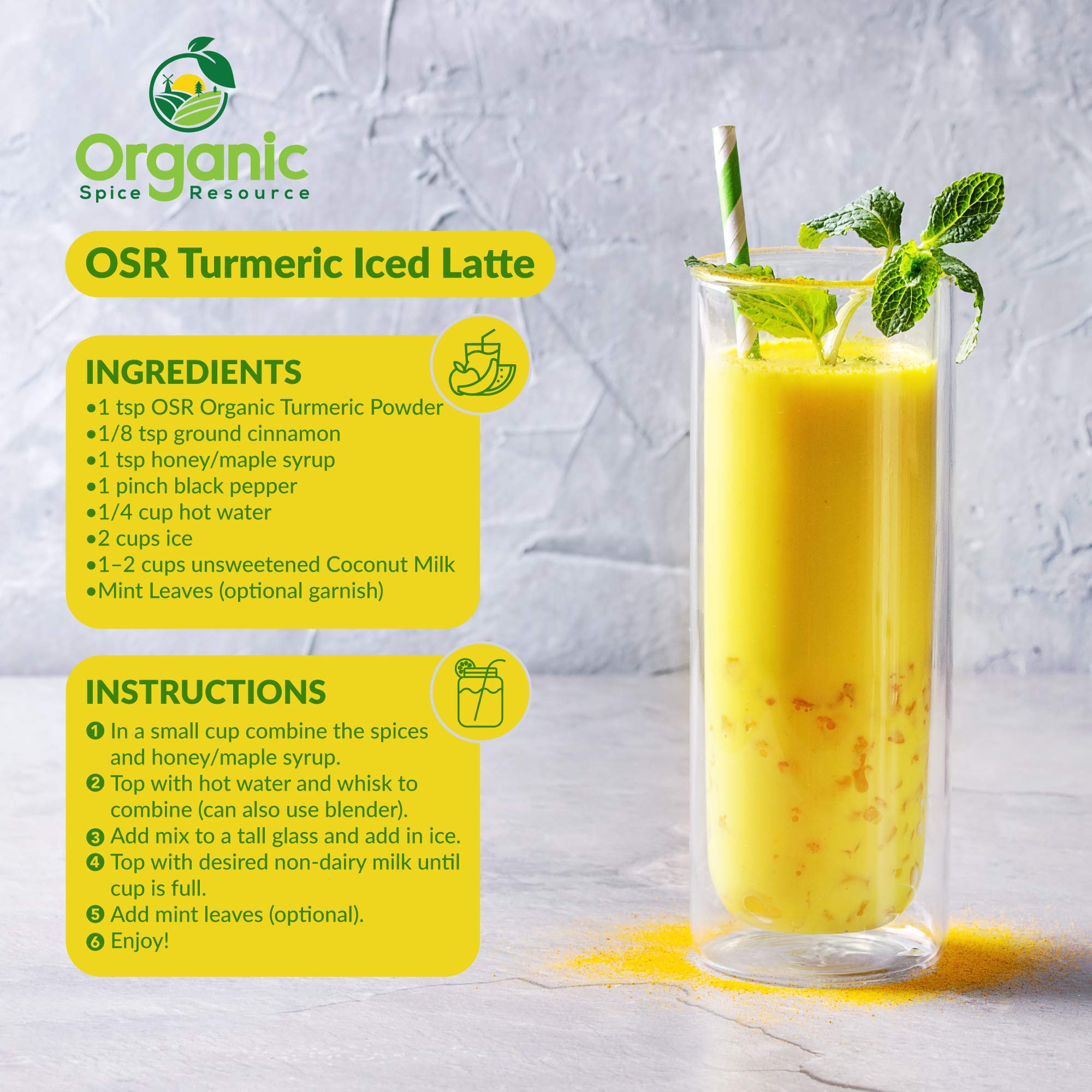 OSR Organic Turmeric Powder sprinkled into a curry dish.