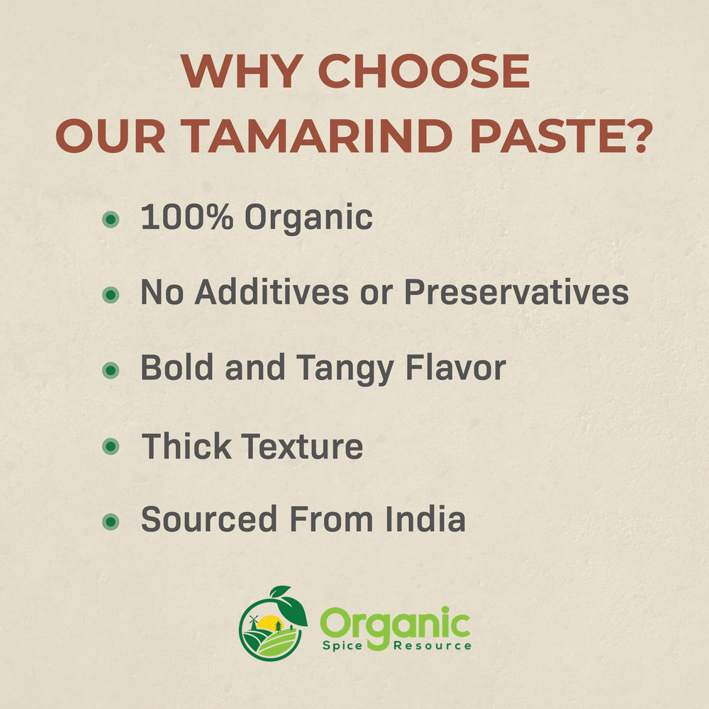OSR Organic Tamarind Paste label closeup shows organic quality