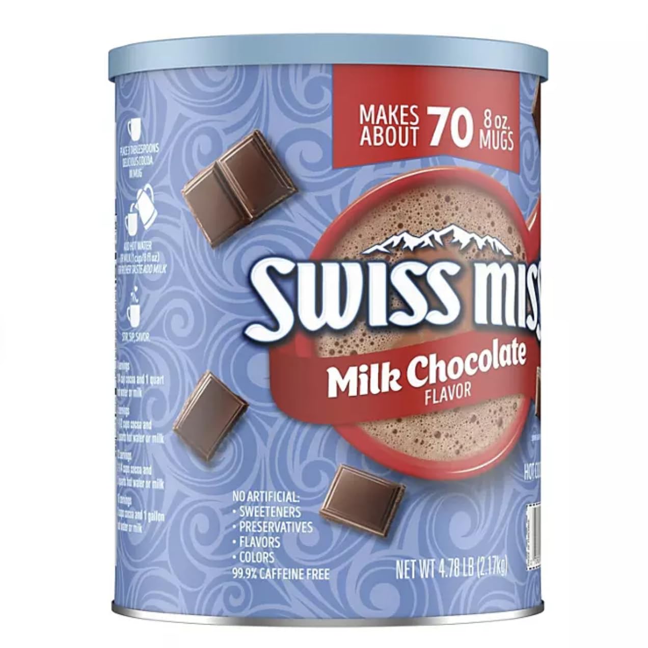 Whipped cream topping on Swiss Miss cocoa from Oss Merchandise