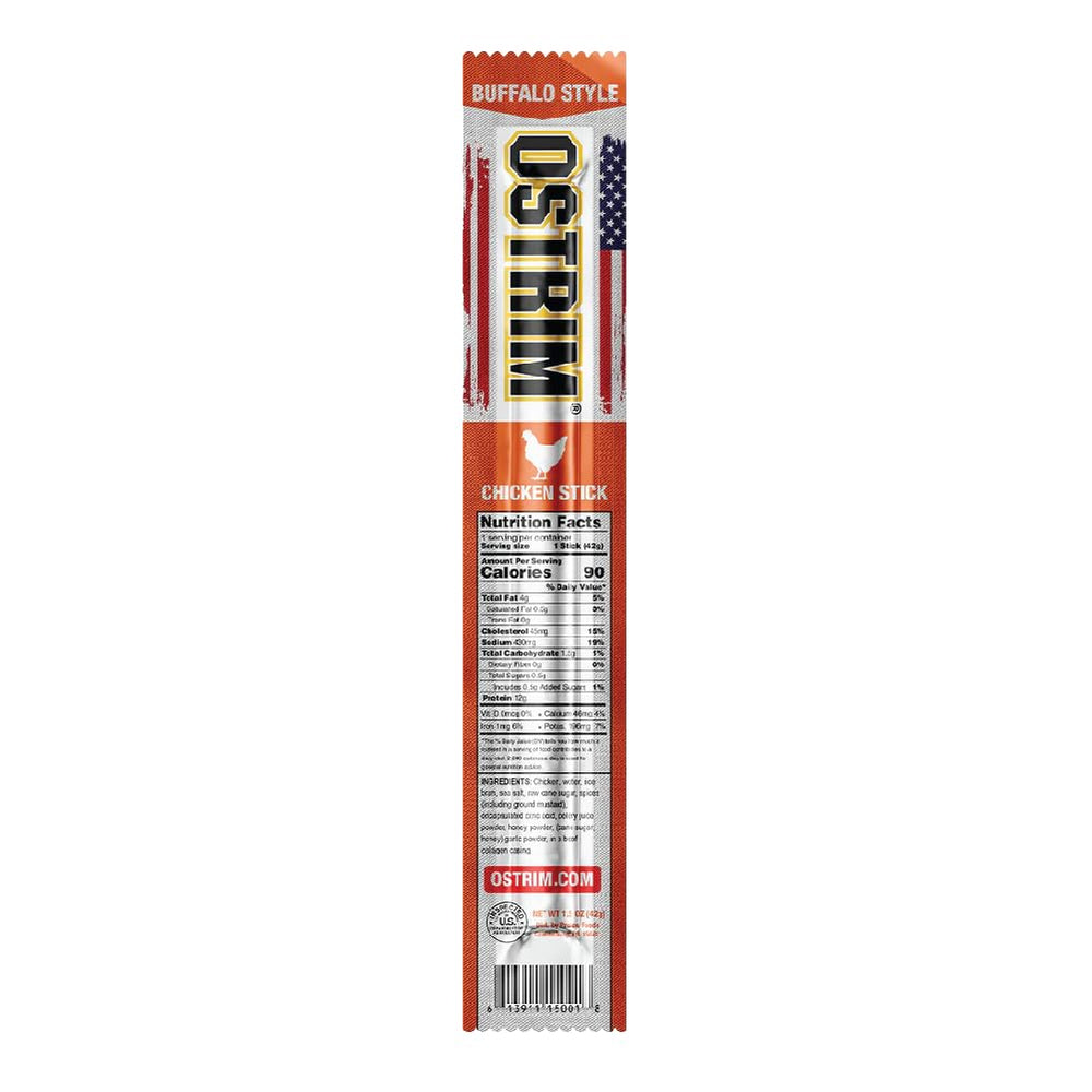 Ostrim Buffalo Wing jerky on the go, portable protein boost.