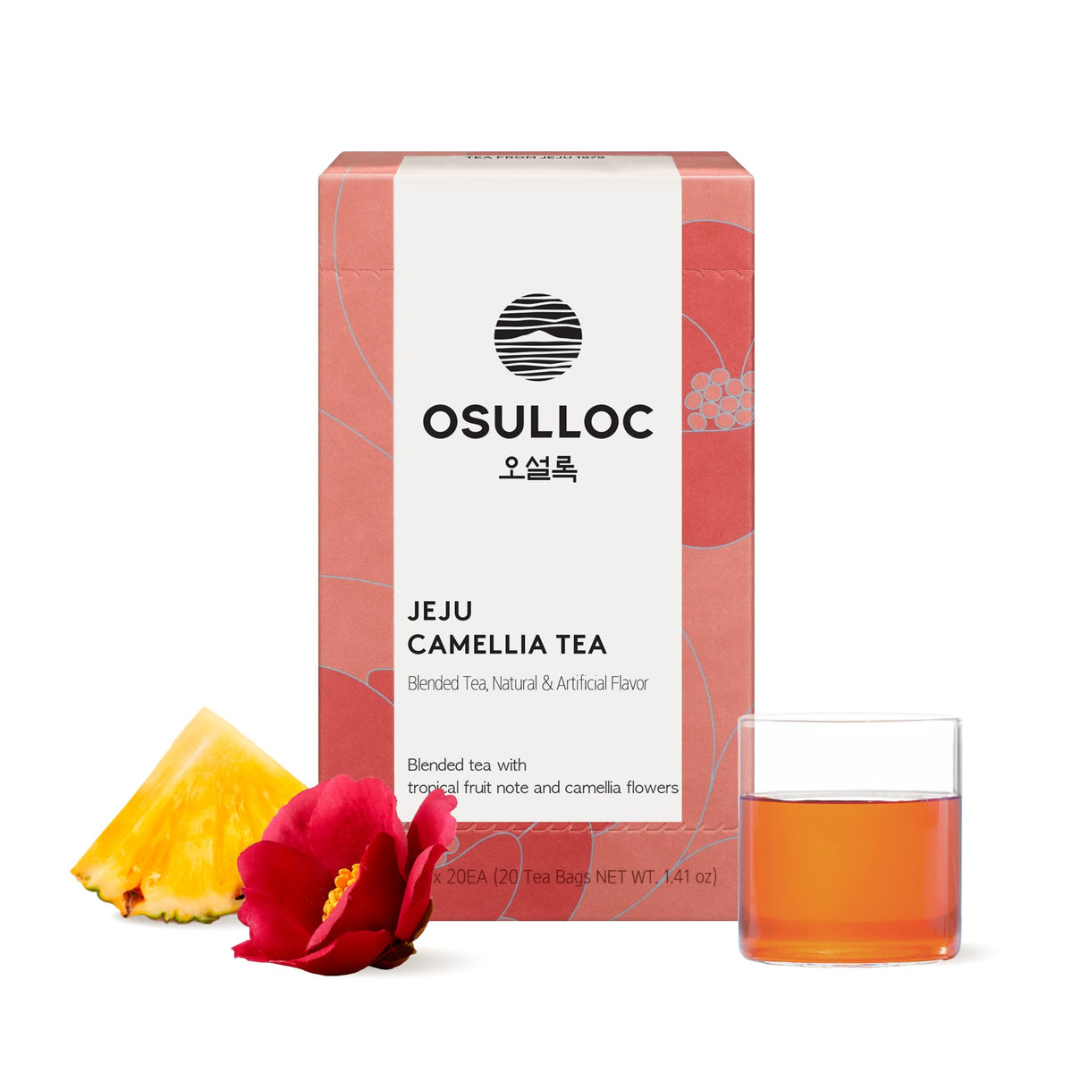 Osulloc Camellia Flower Tea teabags for easy, consistent brewing.