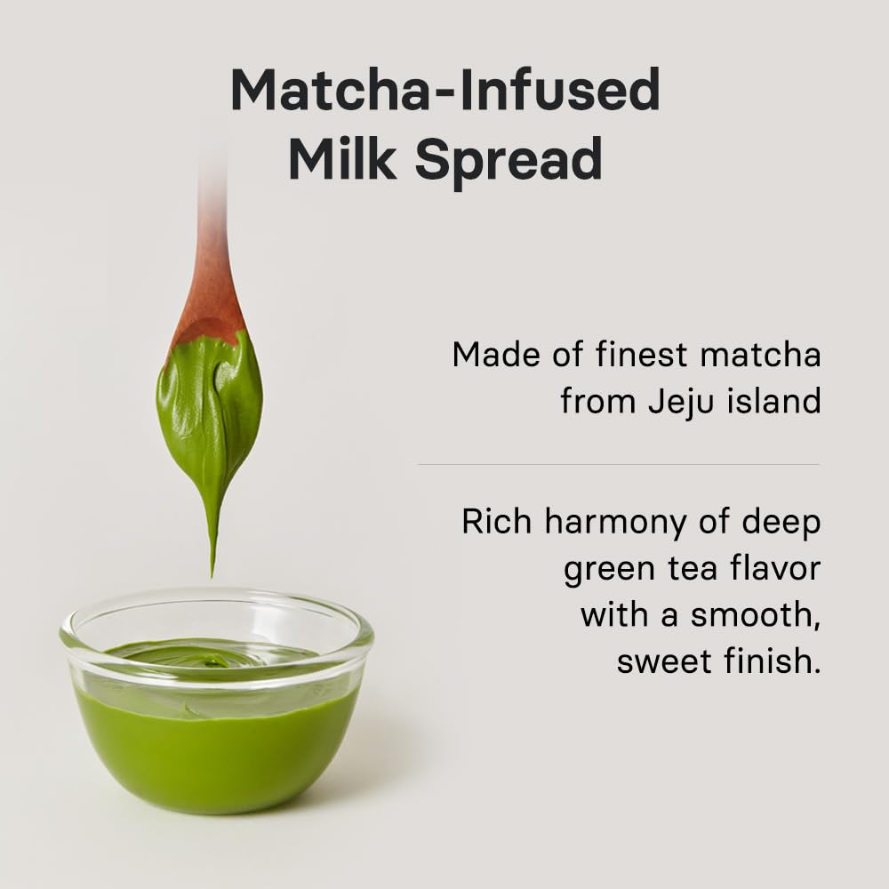 Osulloc Green Tea Milk Spread topping for ice cream and waffles.
