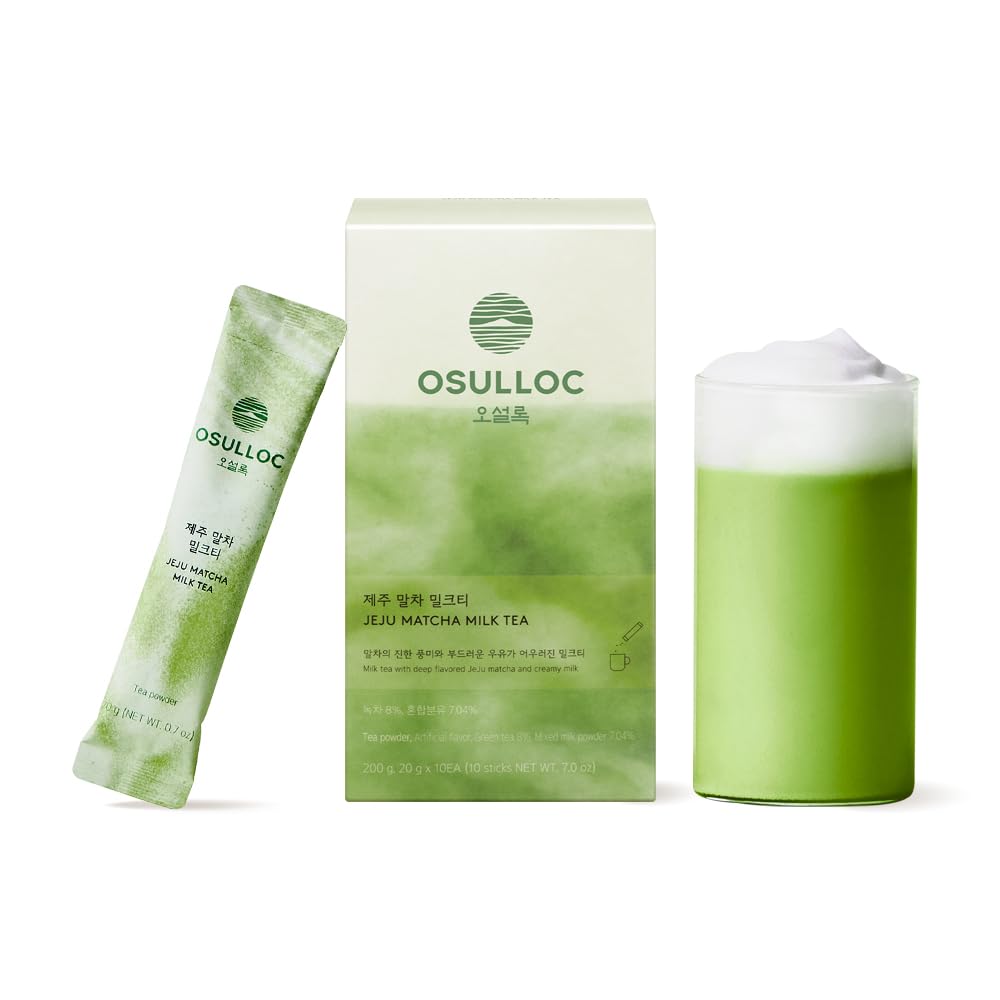 Osulloc Jeju Matcha Milk Tea stick pack for easy on-the-go flavor.