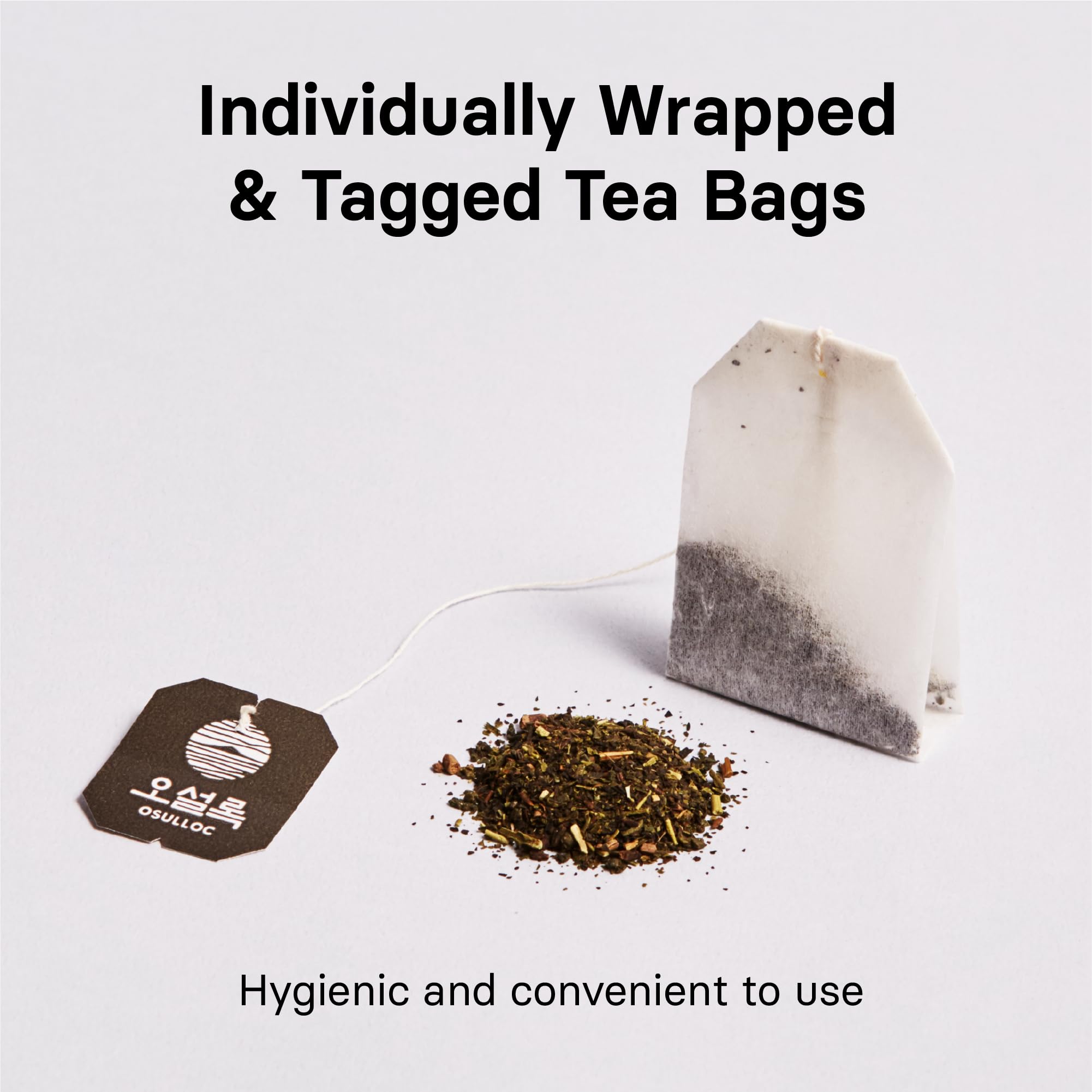 Osulloc premium tea brand packaging emphasizing freshness