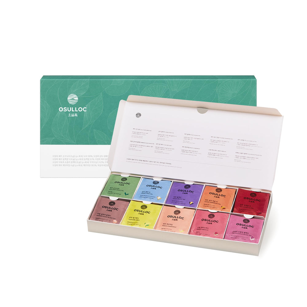 OSULLOC Premium Tea Collection gift box showcasing elegant packaging for gifting.