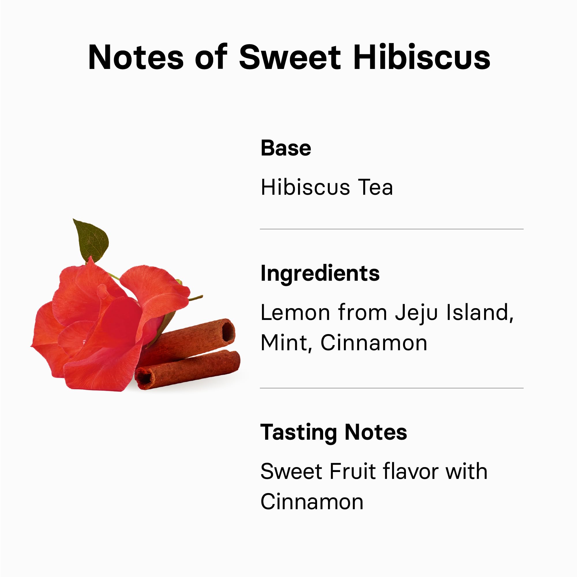 OSULLOC Sweet Hibiscus closeup shows bright hibiscus petals and refreshing aroma.
