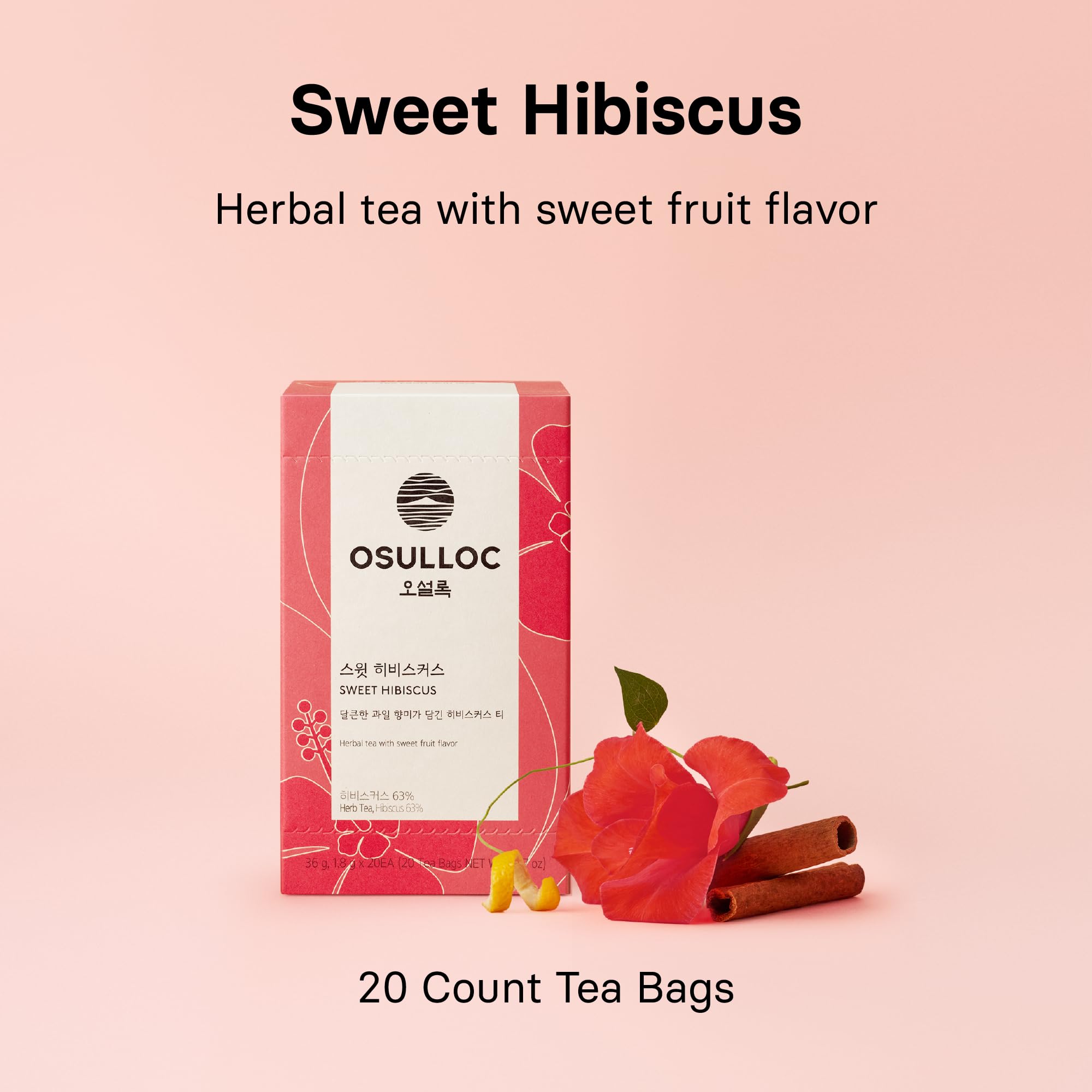 OSULLOC Sweet Hibiscus hot cup highlights warm citrus spice for cozy afternoons.