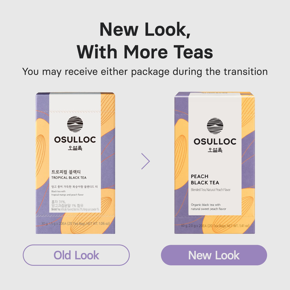 Osulloc tropical mango peach aroma highlighting fruity notes