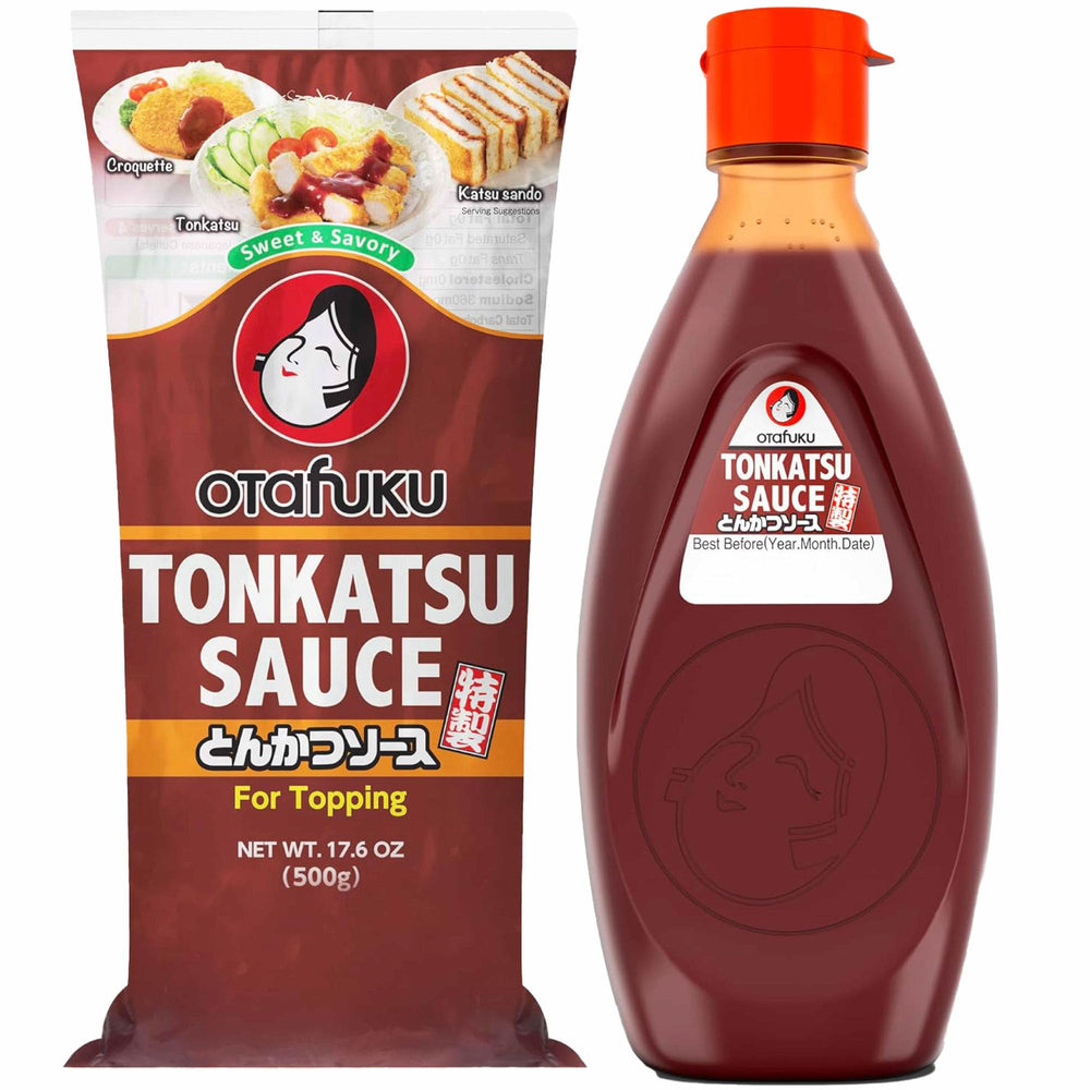 Otafuku Tonkatsu Sauce bottle 500g with glossy glaze for pork cutlets