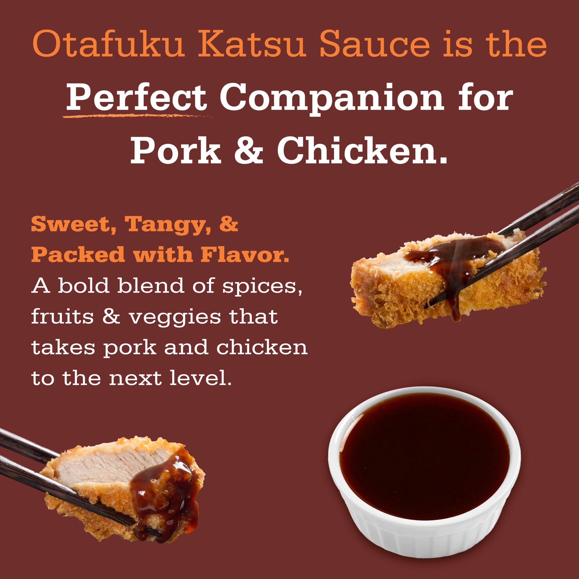 Glossy glaze of Otafuku Tonkatsu Sauce on plated pork