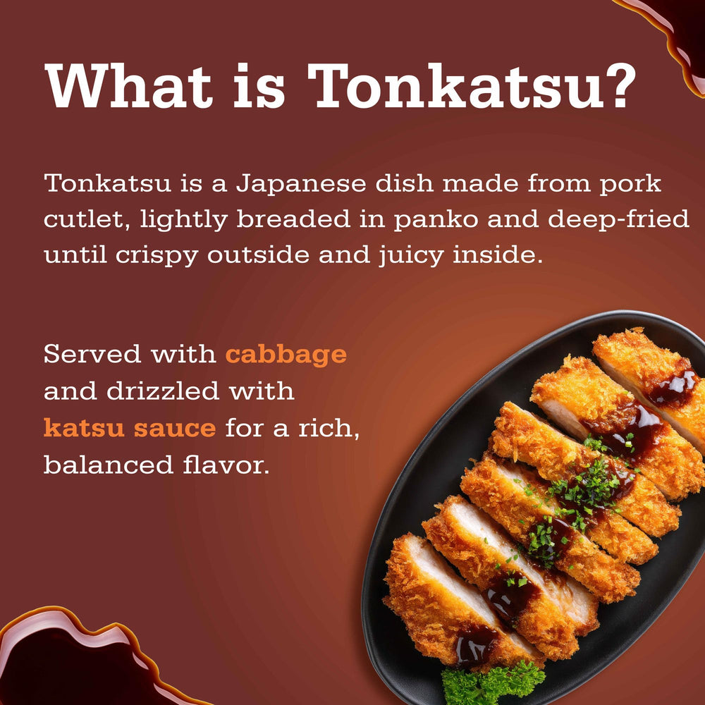 Serving pork cutlets with Otafuku Tonkatsu Sauce dipping sauce